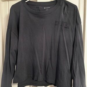 Pure Barre Charcoal Long Sleeve Shirt